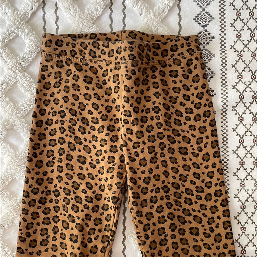 CREWCUTS Girls Size 8 UEC Leopard Print Leggings stretch animal black brown - Picture 4 of 7